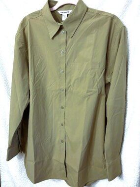 Athleta light olive oversized shirt jacket NWOT Size M